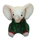 Fenton 2005-6 PJ Babies Sitting Baby Elephant Hand Painted Animal Zoo Babar like