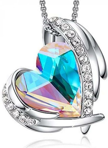 White Gold Plated Love Heart Pendant 