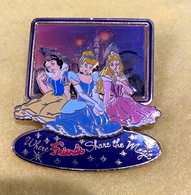 Disney  Where Friends Share the Magic Snow White Cinderella Aurora 2003 Pin