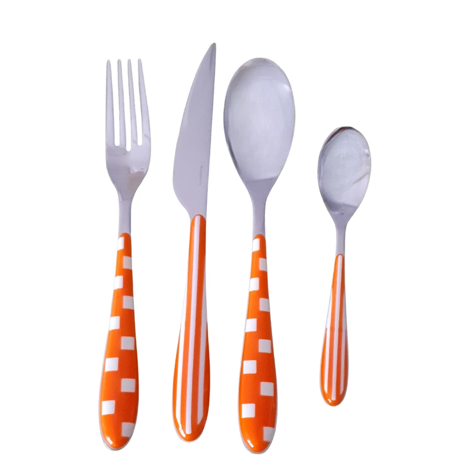 Bugatti Servicio cubiertos 24 piezas acero inoxidable 18/10, decoración cebra - Imagen 2 de 4