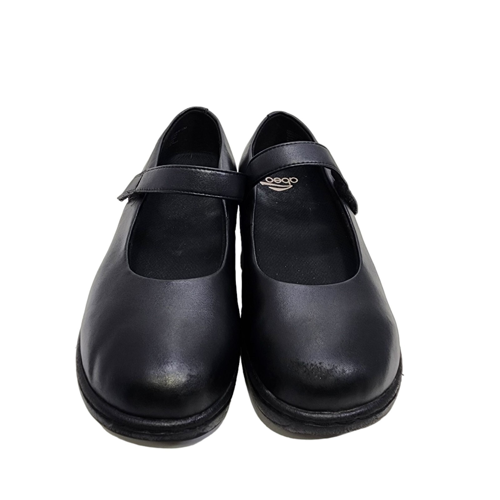 Abeo Gale Leather Mary Jane Shoes Women's Size 7 Black Gem