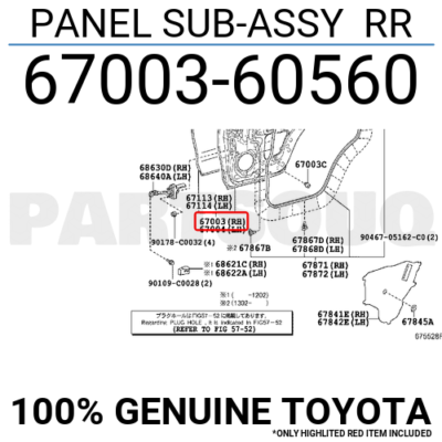 6700360560 Genuine Toyota PANEL SUB-ASSY RR 67003-60560 | eBay 6700360560 Genuine Toyota PANEL SUB-ASSY RR 67003-60560 | eBay