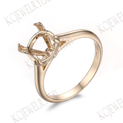 Hot Sale 10K Yellow Gold Settings Round 8mm Semi Mount Solitaire Engagement Ring Hot Sale 10K Yellow Gold Settings Round 8mm Semi Mount Solitaire Engagement Ring