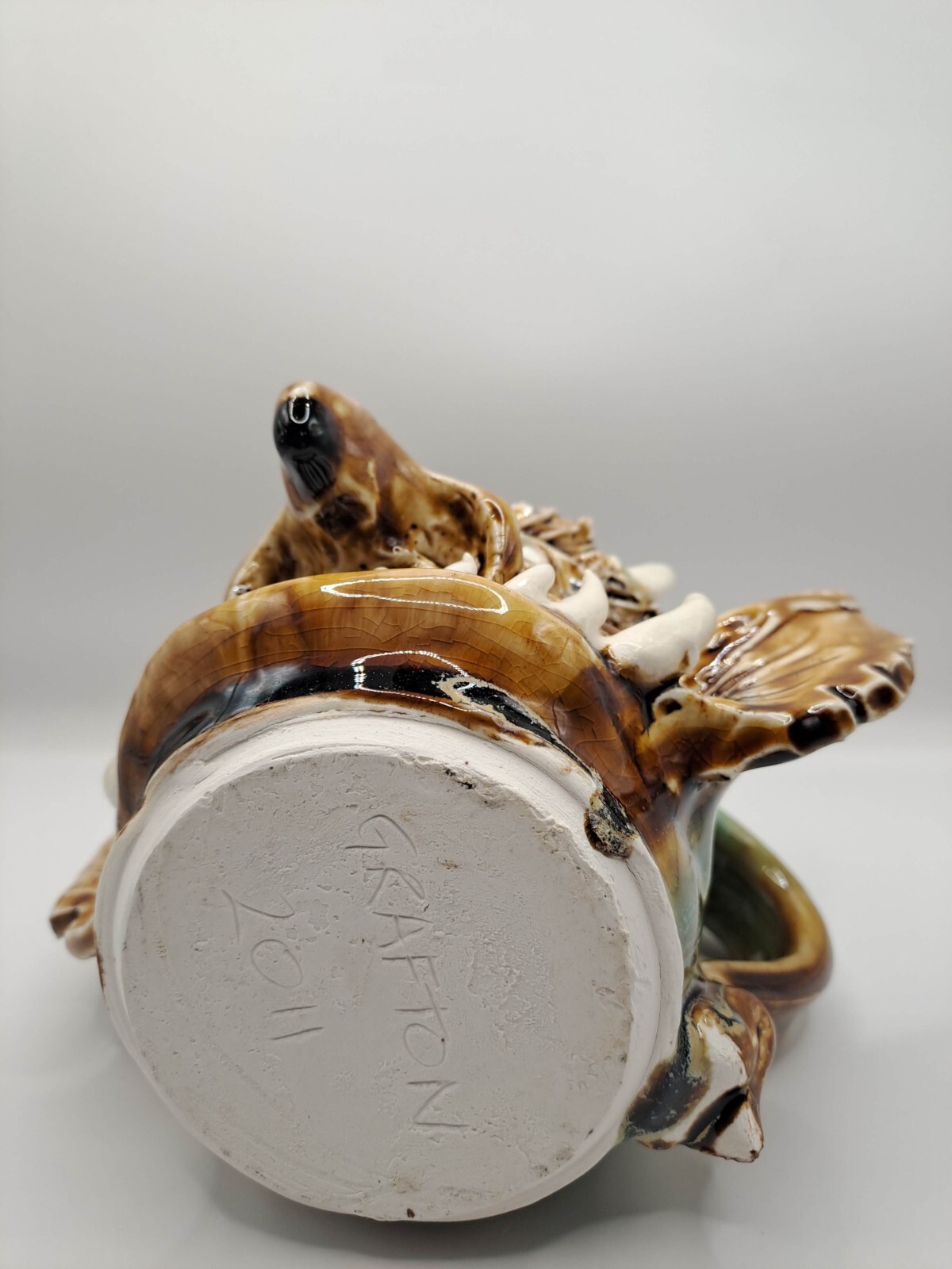 OOAK Pottery Mug by folk art face jug maker Mitchell Grafton dated 2011