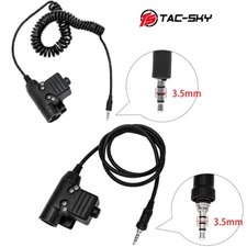 TAC-SKY Mobile Version U94 PTT Push To Talk Tactical Headset Adapter 3.5mm Plug