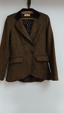 Toast Marling And Evans Wool Herrignbone Tweed Jacket Small Landgirl Riding