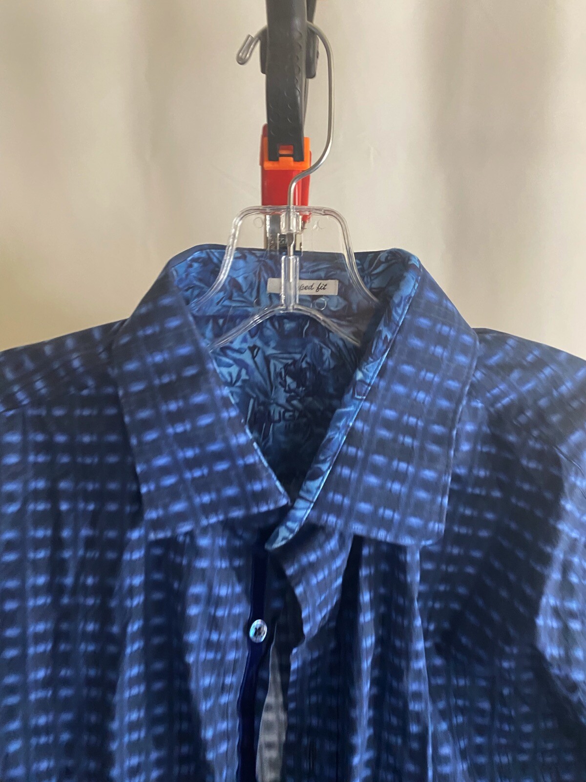 Bugatchi Uomo Blue Psychedelic Pattern LONG SLEEV… - image 5