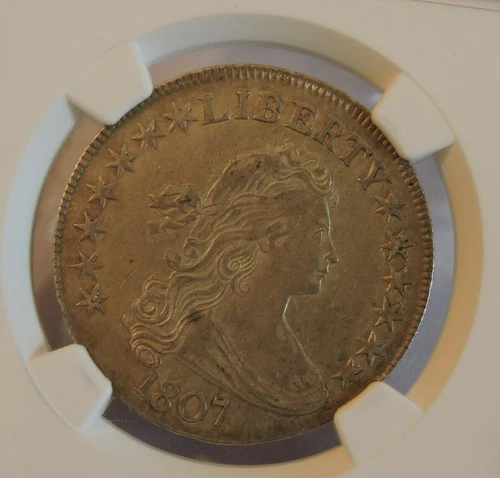1807 Draped Bust Half Dollar NGC AU Details 0-105 Overton Plate Coin