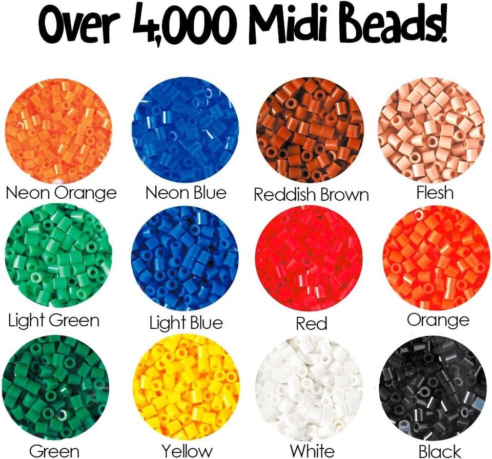 Hama Beads 4,000 Beads and Pegboard Tub, Yellow (US IMPORT) eBay