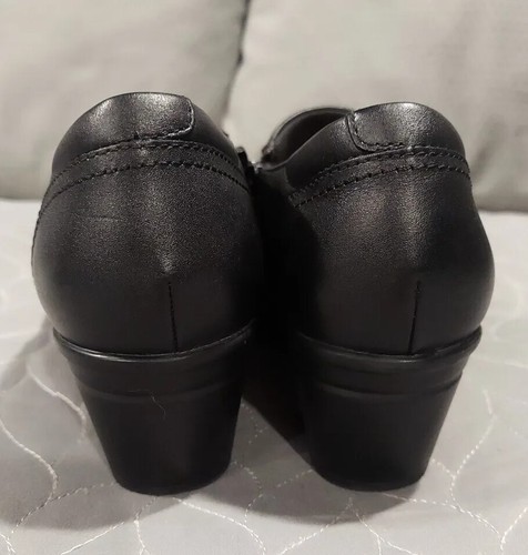 Clarks Emslie Boot Block Heel Bootie Shootie Black Leather Womens Size 8 - Picture 4 of 11