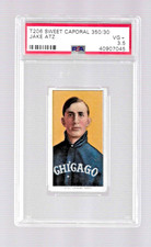1909 T206 SWEET CAPORAL 350/30 TOBACCO BASEBALL CARD JAKE ATZ PSA 3.5 WHITE SOX