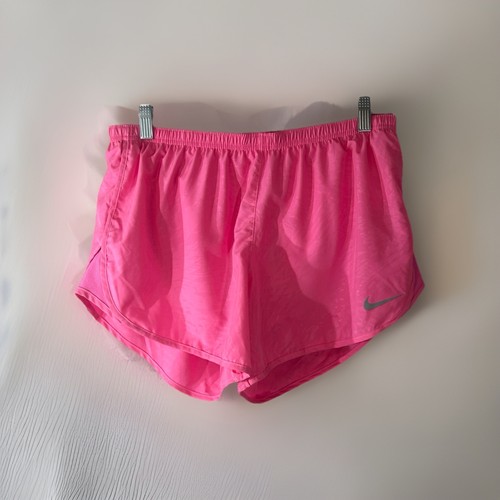 Nike Dri Fit Damengröße Large rosa Laufen Sportshorts gefüttert elastischer Bund