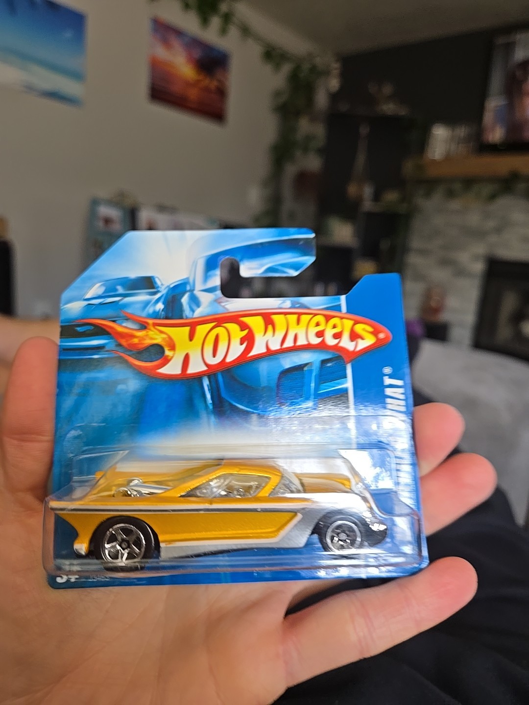 2006 Hot Wheels Collector #211 NOMADDER WHAT Yellow w/Chrome 5 Sp Short Card