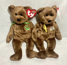 Rare 2003 Ty Beanie Babies WILLIAM the Shakespeare Bear Uk & German versions VGC
