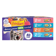 Purina Friskies Pate, Seafood and Chicken, Wet Cat Food, 5.5 oz Cans, 48 Pack 2.48 per gallon