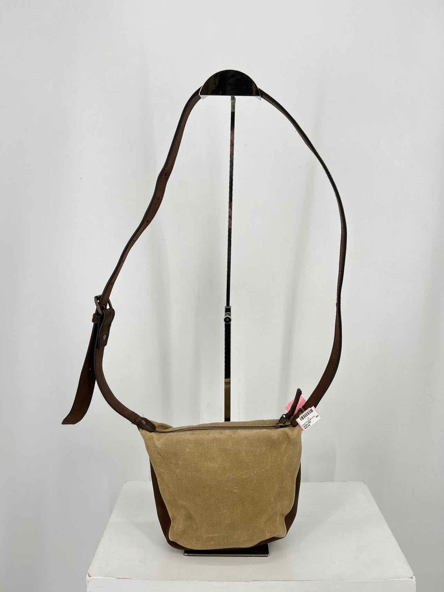 L L Bean Taupe Canvas Crossbody View 2