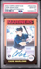 Cade Marlowe - 2024 Topps Heritage Real One Autograph RC   PSA 10