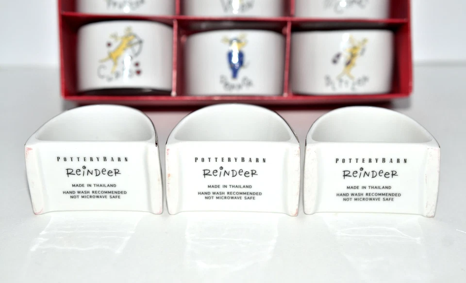 Cerámica Granero Reno * 9 ANILLOS SERVILLETEROS * Navidad, Como Nuevo Foto 4 de 4