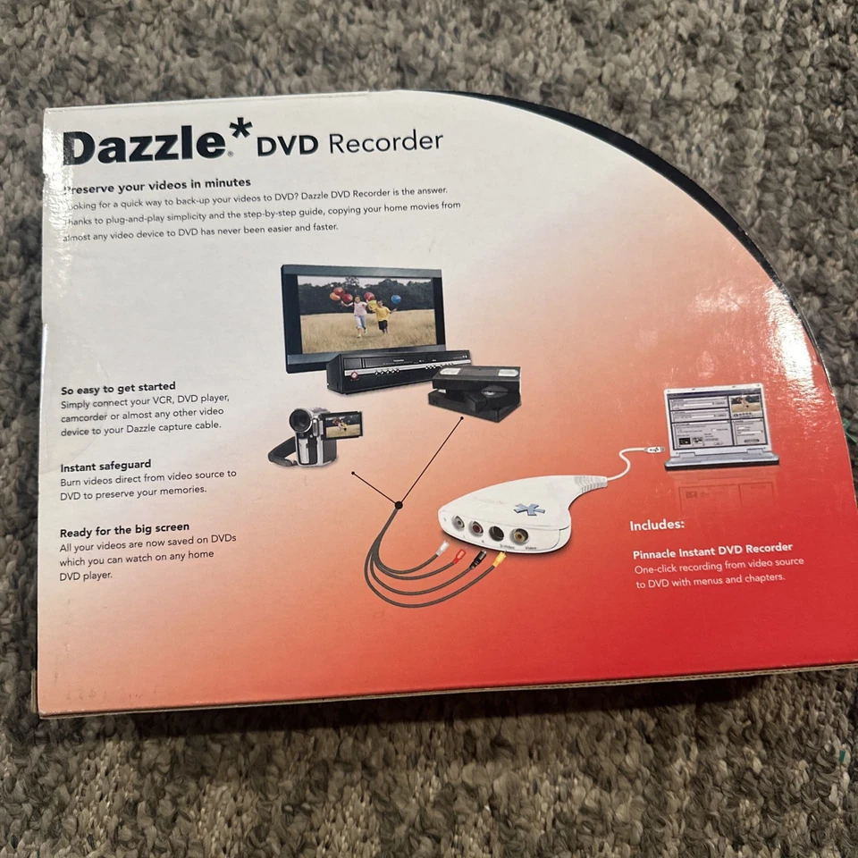 Pinnacle Dazzle HW-SET DVC 101 Rev.1.1 Video Capture Device DVD Recorder New - Image 2 of 2