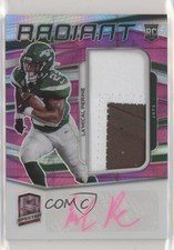 2020 Panini Spectra Neon Pink Prizm 21/25 La'Mical Perine #20 Patch Auto ow1