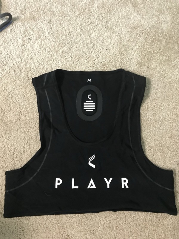 Playr Activity Tracker Wearable Vest Top w/ Charging Case Black Size M