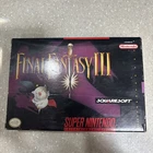 Final Fantasy III Complete in Box with Map and Poster for Super Nintendo SNES