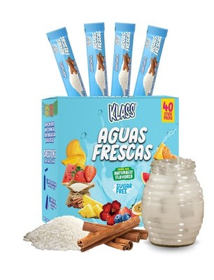 Klass Aguas Frescas | Drink Mix Packets | Horchata 0 Ounce (Pack of 40) 