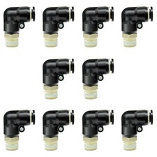 1/4" Tube OD x 1/8" NPT Male Elbow Push to Connect Pneumatic 10 PCS