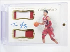TRAE YOUNG 2019-20 FLAWLESS GAME USED PATCH AUTOGRAPH HAWKS AUTO /25 Q0004