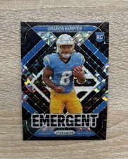 2025 Prizm Omarion Hampton Emergent Black Finite 1/1 Chargers Rookie 1 Of 1