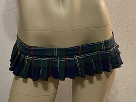 Micro Mini Sexy School Girl Skirt Plaid Lingerie Rave Exotic Dancer Fans Only