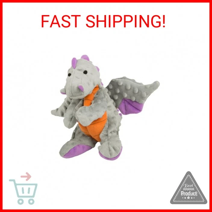 Juguete de peluche para perros goDog Dragons chirriante con tecnología de protección masticable, tela duradera y Foto 2 de 2