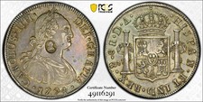 Great Britain Bank Dollar Chile 8 Reales 1797 George IIl PCGS AU55 Countermark