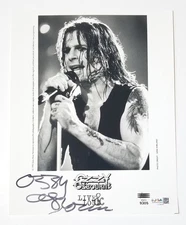 Ozzy Osbourne REAL hand SIGNED 8x10" Promo Photo JSA COA Autograph Black Sabbath