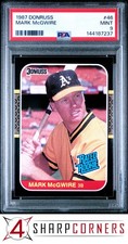 1987 DONRUSS #46 MARK McGWIRE RATED ROOKIE ATHLETICS PSA 9