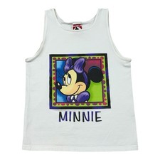 Vintage 90s Minnie Mouse Walt Disney World Double Sided Graphic Tank Top Size S