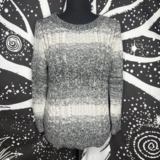 Ann Taylor Loft Women's Size Small Gray Long Sleeve Wool Blend Pullover Sweater