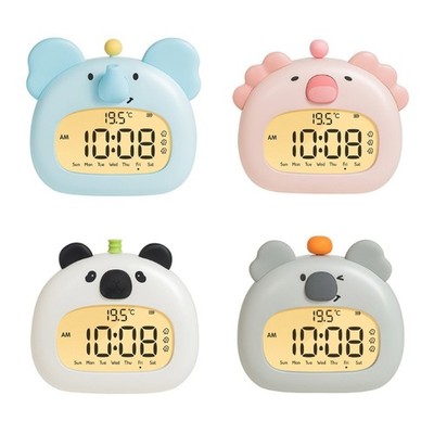 Cute Animal Wake Up Alarm Clock For Children Rechargeable Battery 5 Melodies