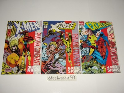X-Men 3 Phalanx Covenant Red Stripe Comic Lot Marvel 1994 36 X-Force 38 82 HTF