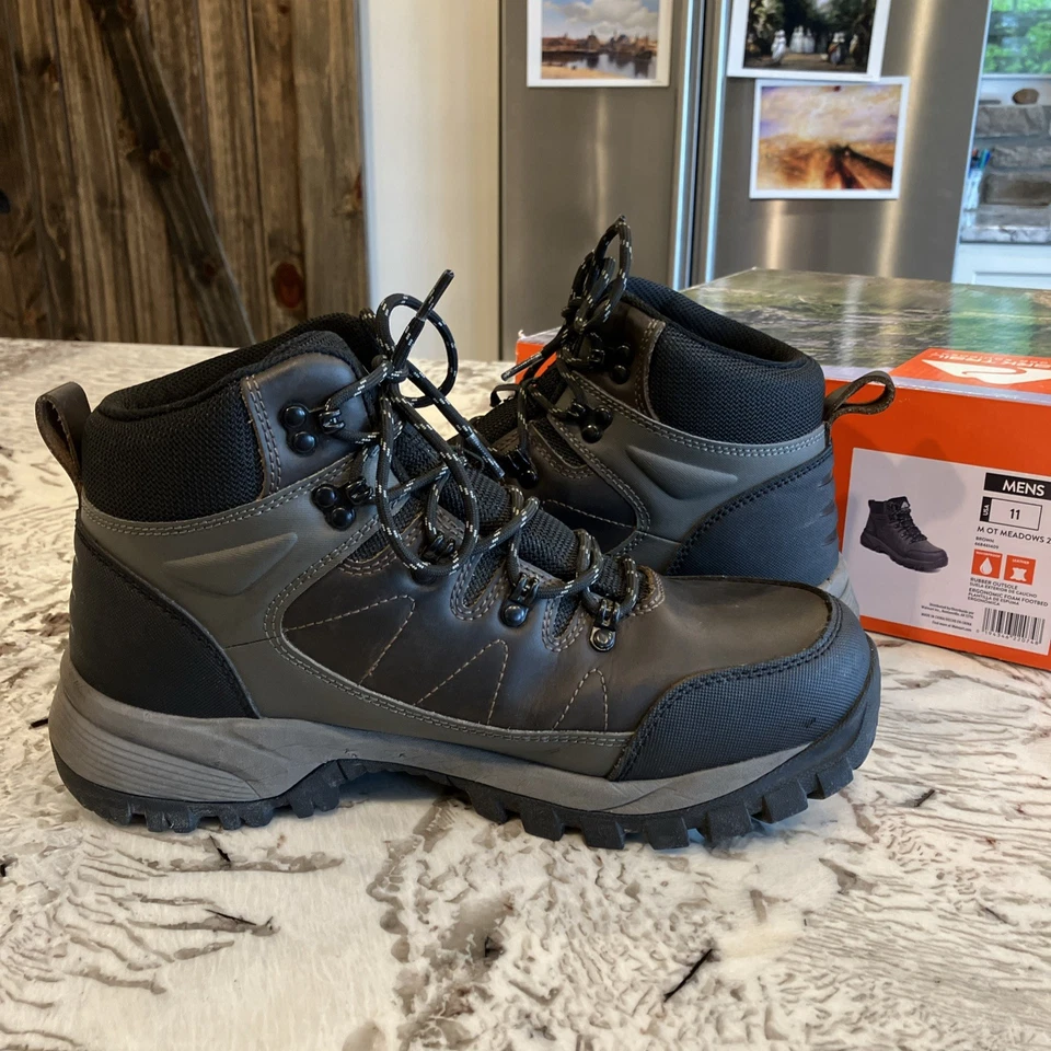 Ozark Trail Men's Hikers Brown Leather Waterproof Boots MEADOWS 2.0 Size 11. - Image 3 of 4
