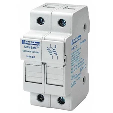 Mersen Uscc2 Finger Safe Fuse Block, Cc Ul Class, 600V Ac/Dc Volt Rating, 2
