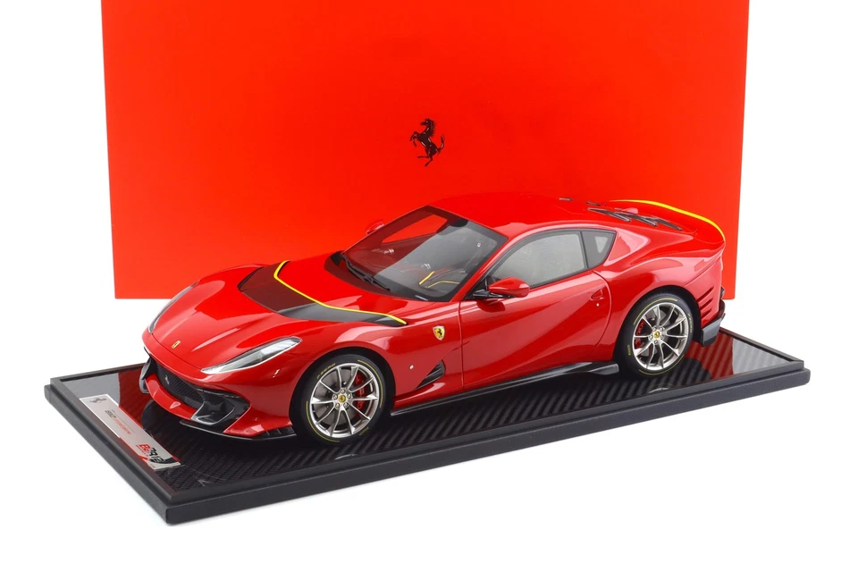 1:12 BBR Ferrari 812 Competizione Rosso Corsa 322 red/ yellow details - Limited 