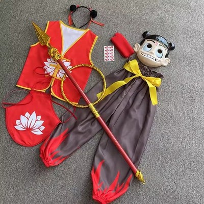 Kids Nezha Costume Cosplay Anime Ne Zha 2 Performance Suits