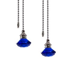 2Pcs Ceiling Fan Pull Chain 30MM Crystal Diamond Ceiling Fan Chain Extender