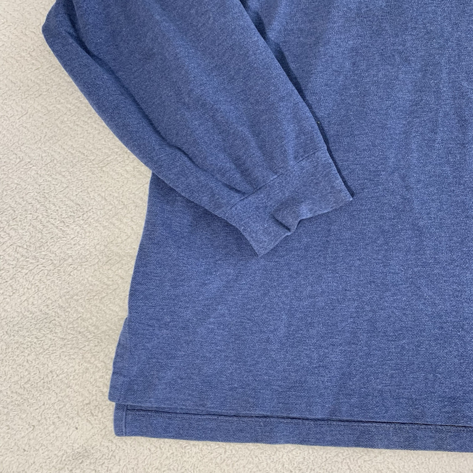 Polo Ralph Lauren camicia uomo 2XL blu navy manica lunga cotone vestibilità classica pony