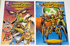 2005 DC HEROSCAPE #3 #4 COMIC BOOK VF/NM HASBRO MILTON BRADLEY PROMO AD INSERT