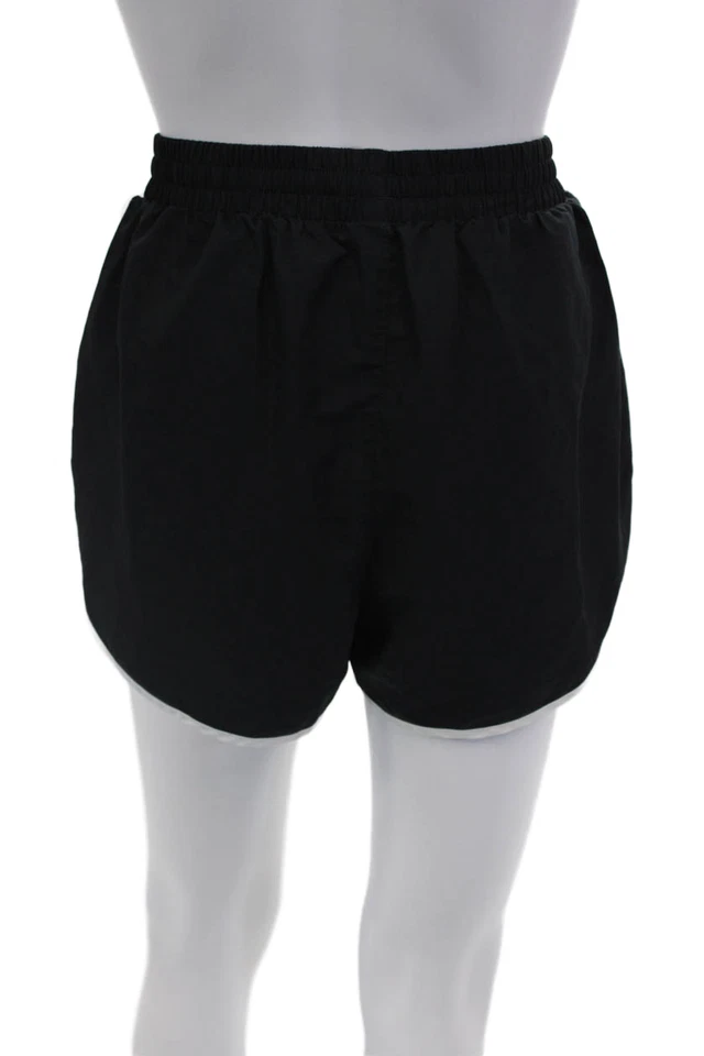 Under Armour Womens Loose Fit Pull On Shorts Black White Size Extra Large - Image 3 of 4