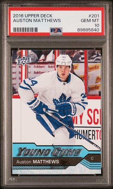 2016 Upper Deck Series One Young Guns Auston Matthews PSA 10 JC