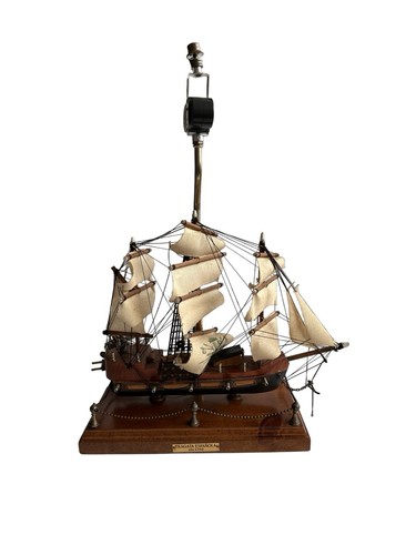 FRAGATA ESPANOLA ANO 1780 MODEL BOAT SHIP 20” TABLE LAMP - Picture 7 of 12