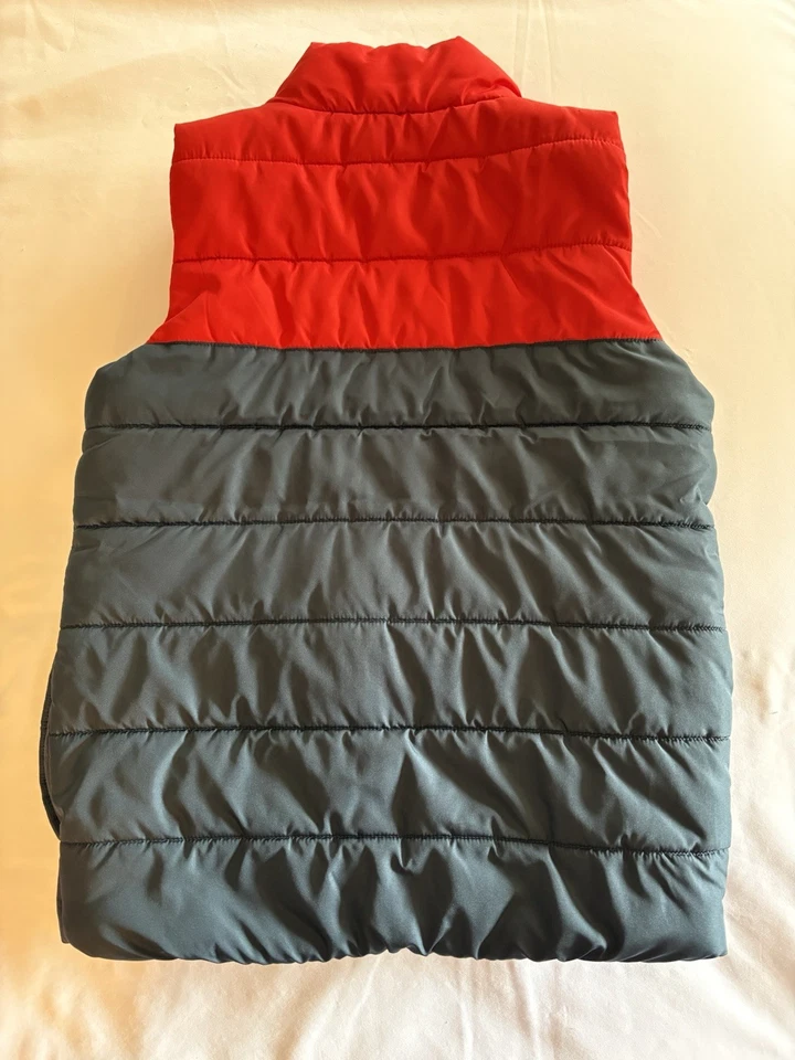 Chaleco acolchado Puma para niño talla M 10 12 invierno bloques de color azul rojo y gris Foto 4 de 4